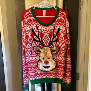 Festive Reindeer Christmas Sweater